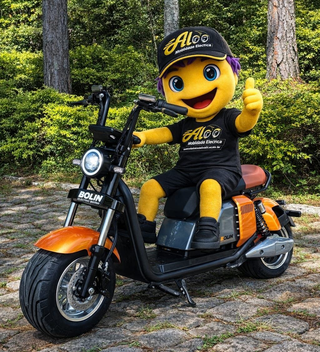 Aloo boneco na moto